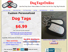 Tablet Screenshot of dogtagsonline.com